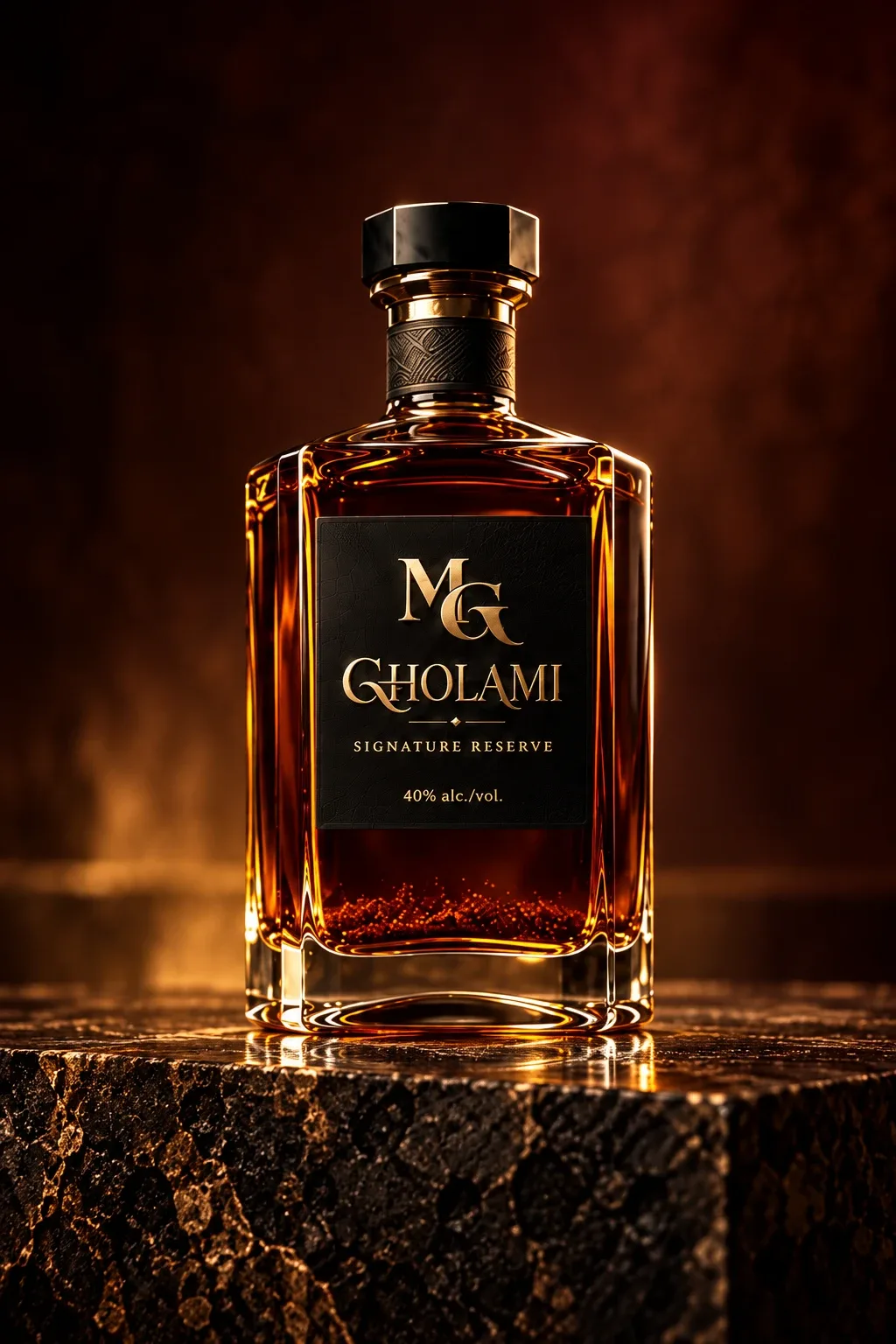 GHOLAMI Infused in warm bronze light